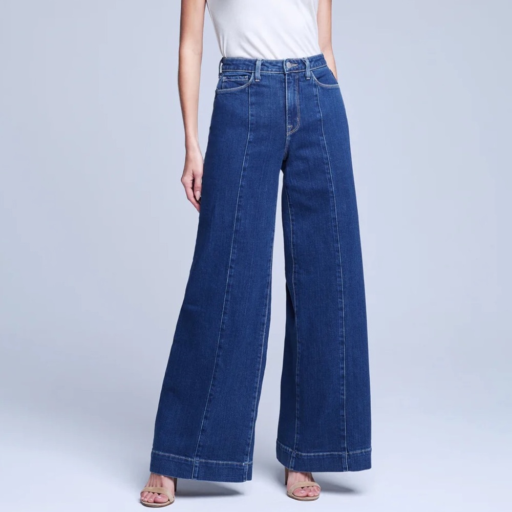 L’Agence Sandy Wide Leg Jean in Durango